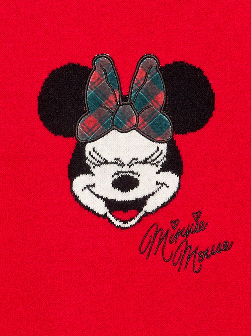 Vestito a maglia natalizio "Disney" "Minnie" "Natale" Rosso - Kiabi