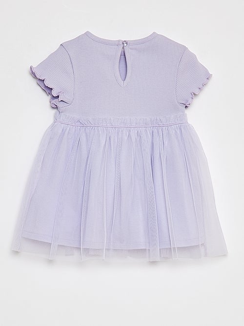 Vestito a maniche corte con fondo in tulle - Kiabi