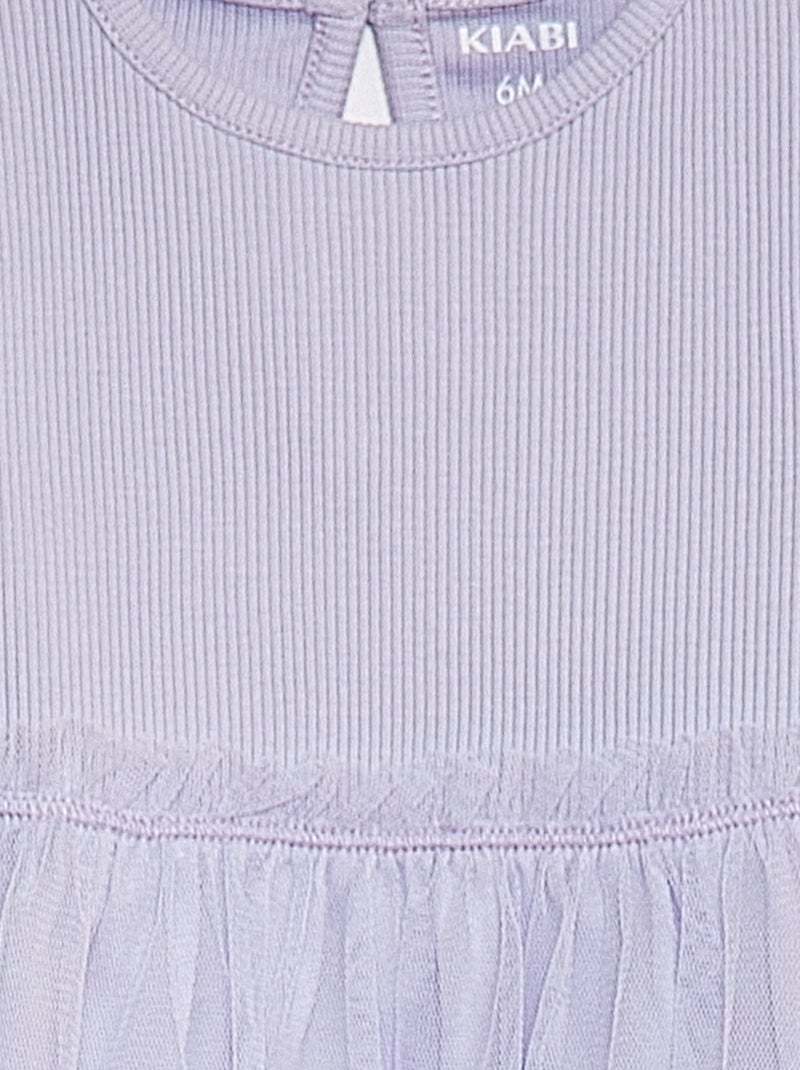 Vestito a maniche corte con fondo in tulle VIOLA - Kiabi