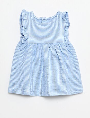 Vestito a maniche corte in maglia a costine