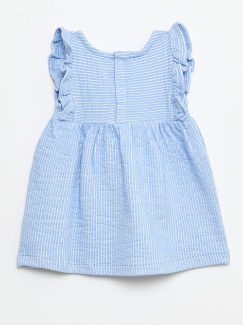 Vestito a maniche corte in maglia a costine - Kiabi