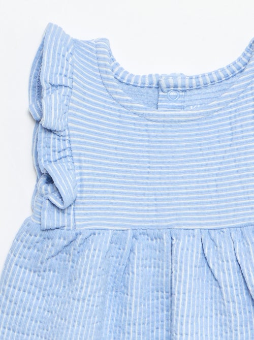 Vestito a maniche corte in maglia a costine - Kiabi