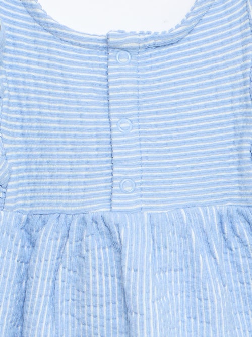 Vestito a maniche corte in maglia a costine - Kiabi