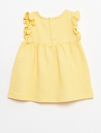 Vestito a maniche corte in maglia a costine