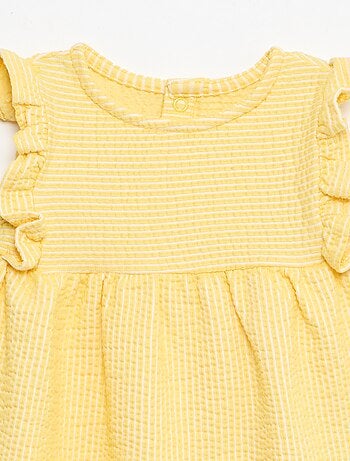 Vestito a maniche corte in maglia a costine