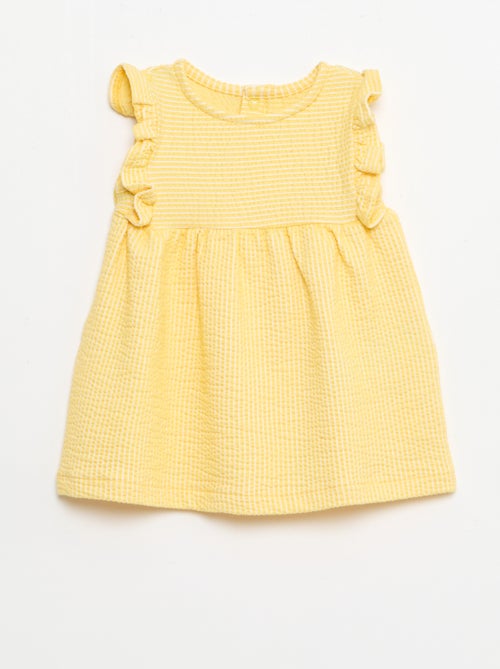 Vestito a maniche corte in maglia a costine - Kiabi