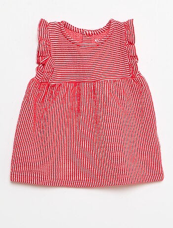 Vestito a maniche corte in maglia a costine