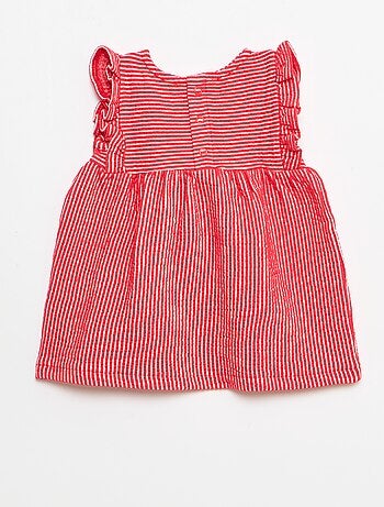 Vestito a maniche corte in maglia a costine