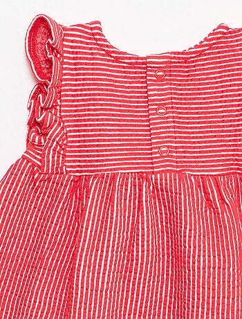 Vestito a maniche corte in maglia a costine