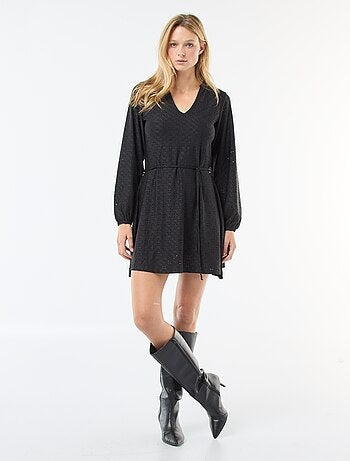 Vestito a maniche lunghe con ricami in sangallo 'JDY'