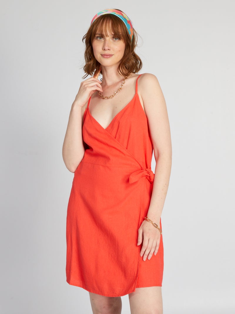 Vestito a portafoglio Rosso - Kiabi