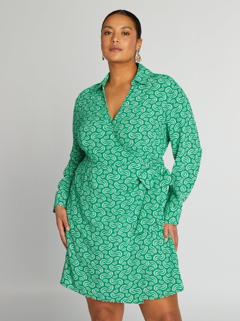 Vestito a portafoglio VERDE - Kiabi