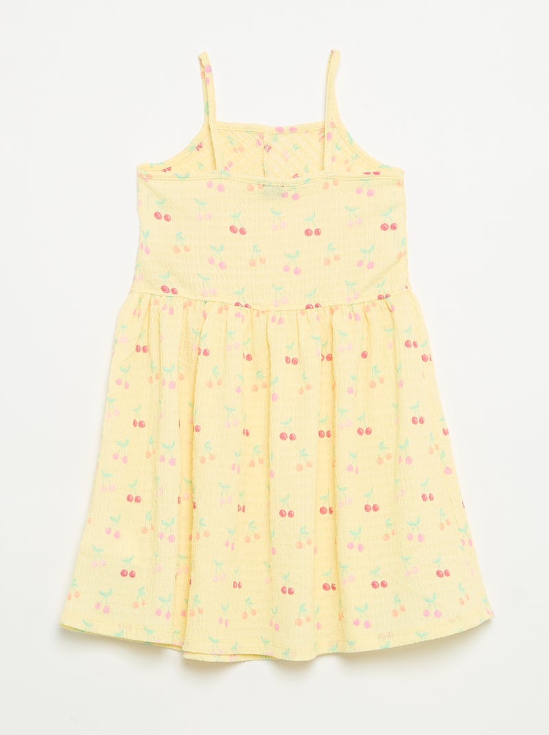 Vestito a tinta unita con spalline sottili Giallo - Kiabi