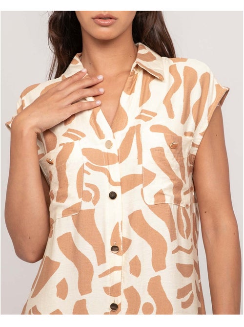 Vestito abbottonato lungo senza maniche ISALINE - Kiabi