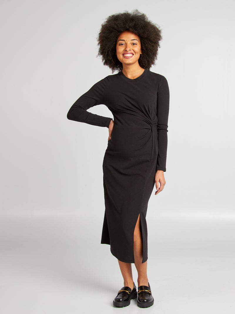 Vestito aderente premaman nero - Kiabi