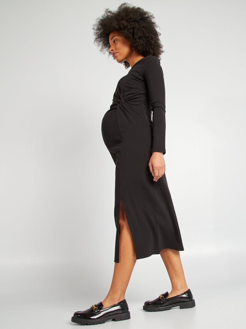 Vestito aderente premaman nero - Kiabi