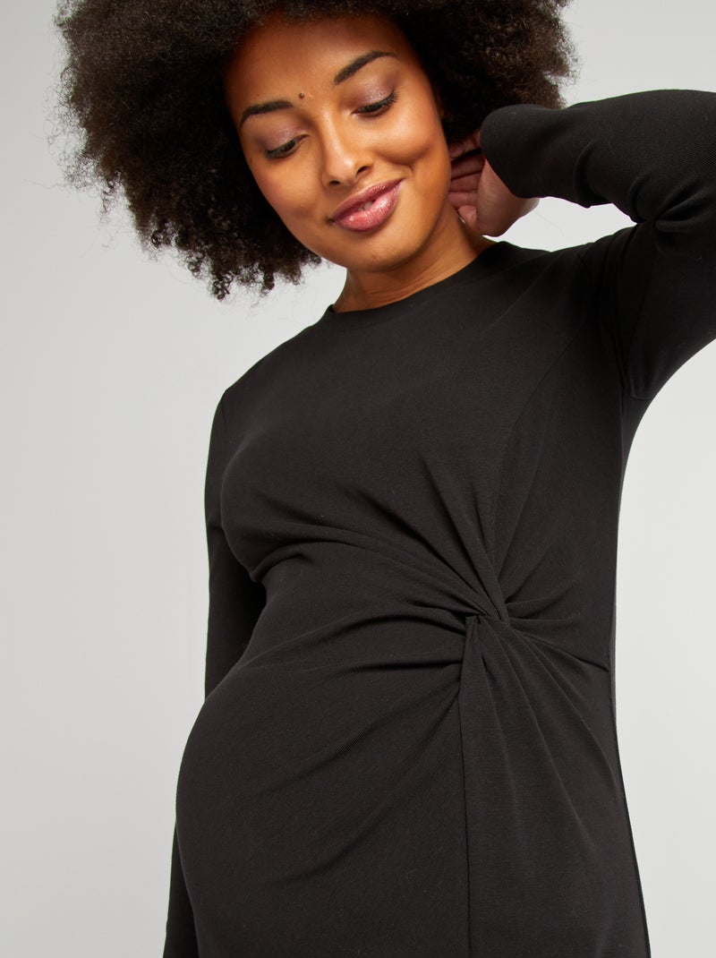 Vestito aderente premaman nero - Kiabi