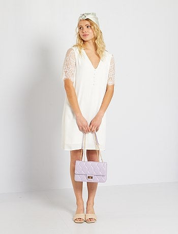 Abito bianco lungo donna in promozione | Kiabi