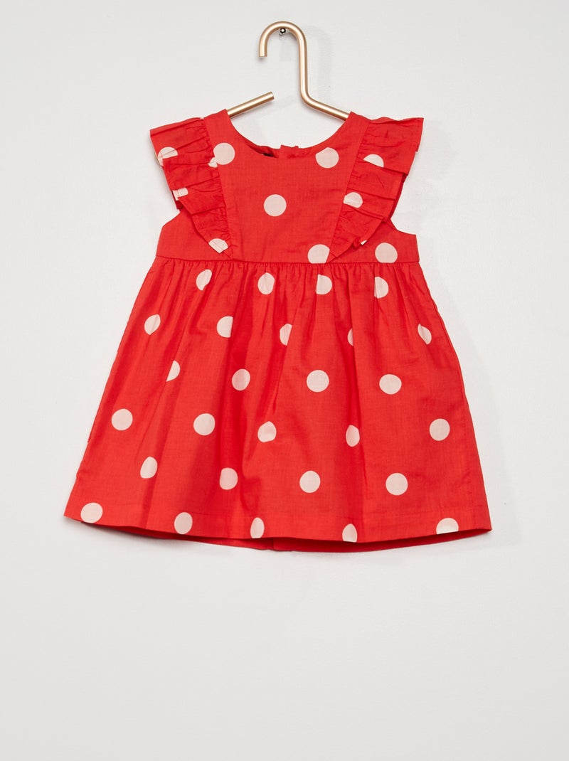 Vestito + bloomer stampati rosso - Kiabi