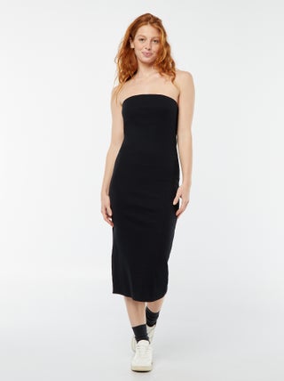 Vestito bustier a coste
