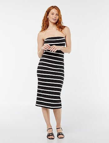 Vestito bustier a coste