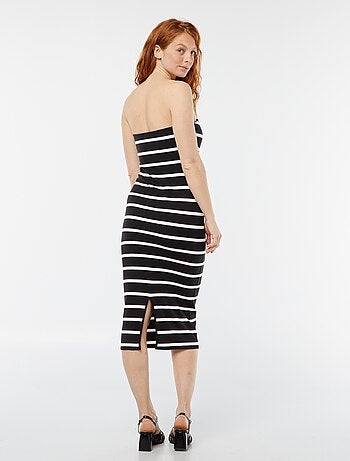 Vestito bustier a coste