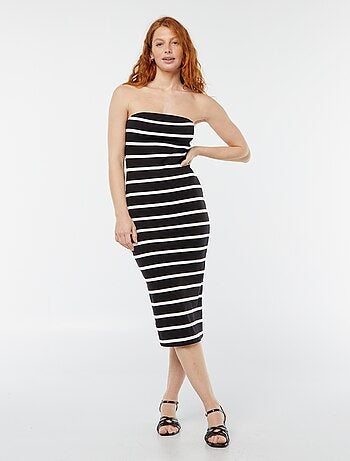 Vestito bustier a coste
