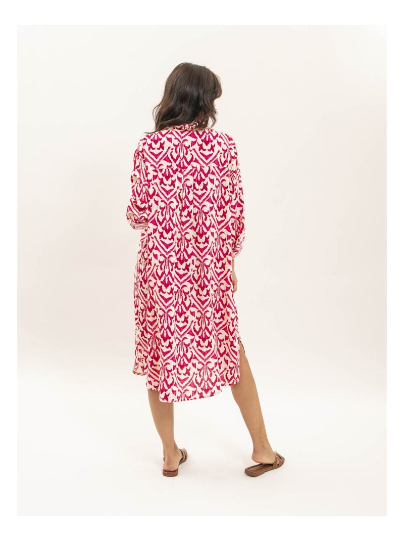 Vestito camicia con motivi IRVINIE Rosa - Kiabi
