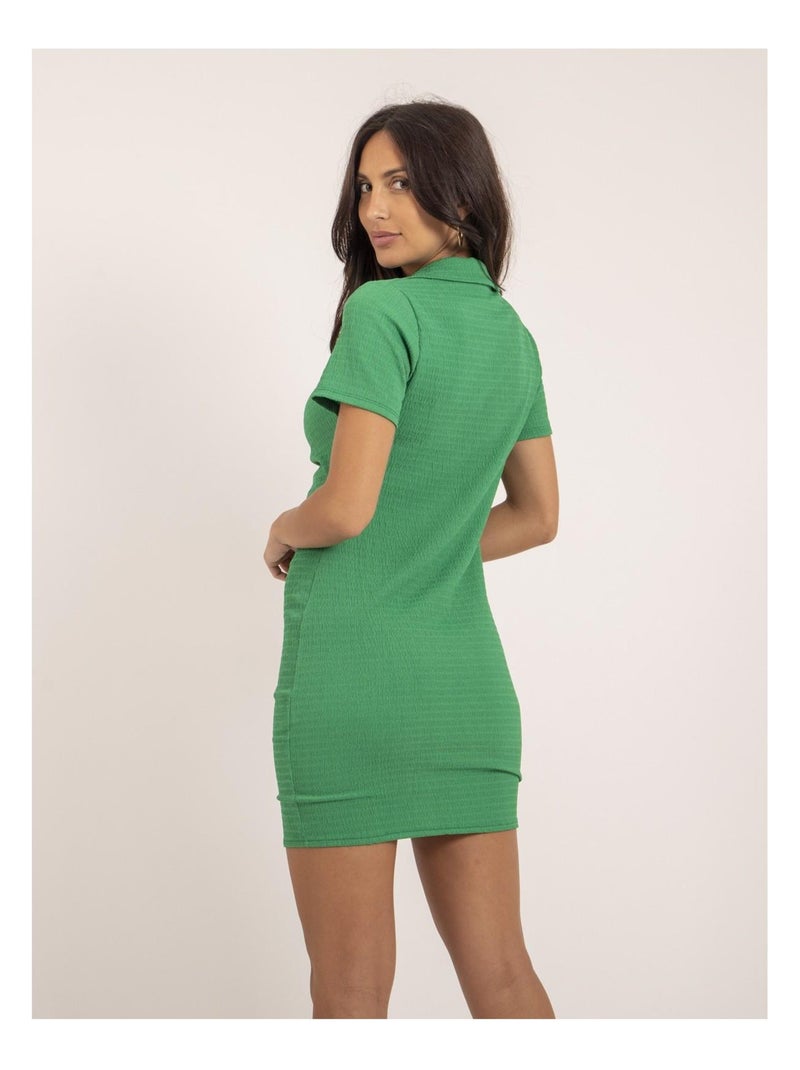 Vestito camicia corto IRIKI Verde scuro - Kiabi
