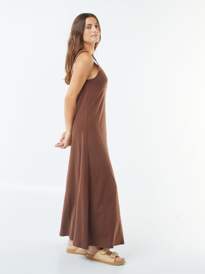 Vestito canotta lungo Marrone - Kiabi