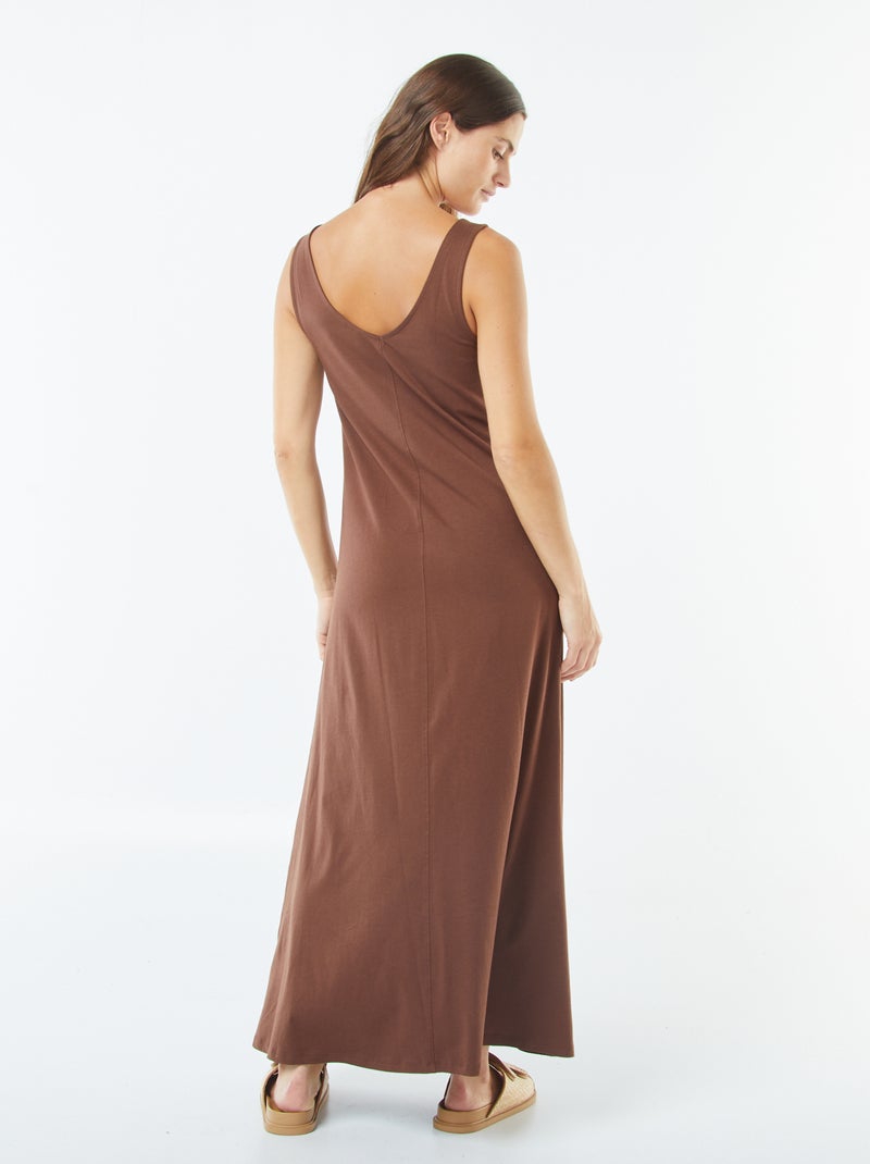 Vestito canotta lungo Marrone - Kiabi