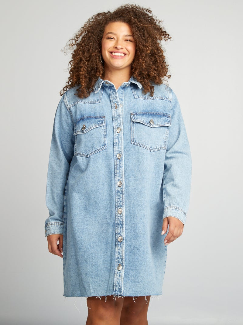 Vestito chemisier in jeans BLU - Kiabi