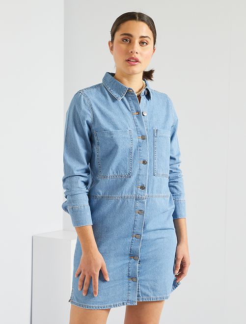 Vestito chemisier in jeans - BLU - Kiabi - 20.00€
