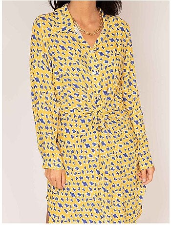 Vestito chemisier lungo con stampa IGIRL