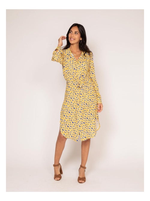 Vestito chemisier lungo con stampa IGIRL - Kiabi