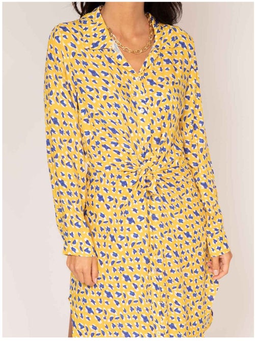 Vestito chemisier lungo con stampa IGIRL - Kiabi