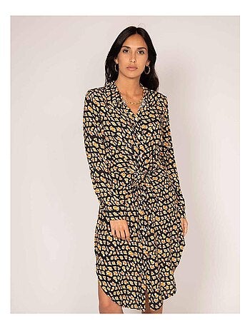 Vestito chemisier lungo con stampa IGIRL