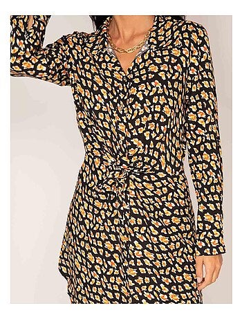 Vestito chemisier lungo con stampa IGIRL