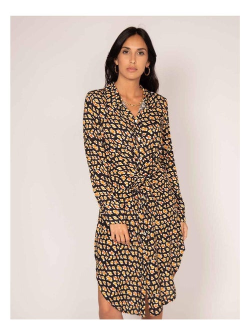 Vestito chemisier lungo con stampa IGIRL - Kiabi