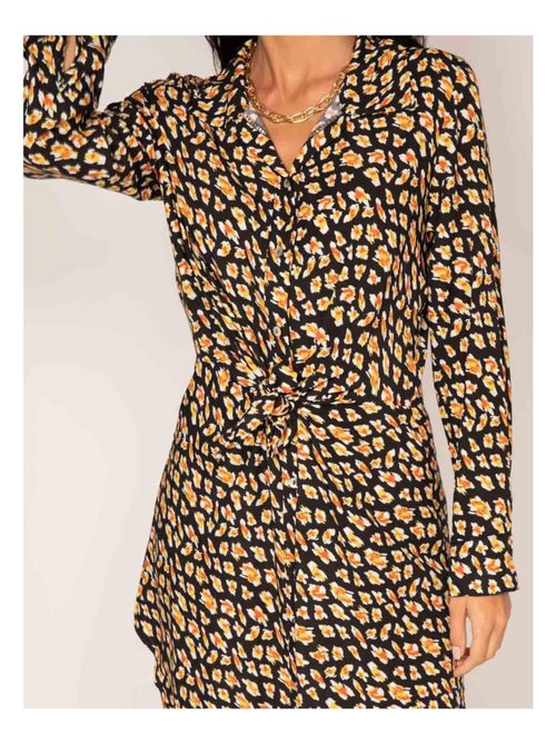 Vestito chemisier lungo con stampa IGIRL - Kiabi