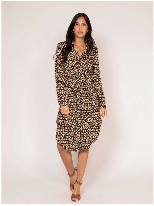 Vestito chemisier lungo con stampa IGIRL - Kiabi
