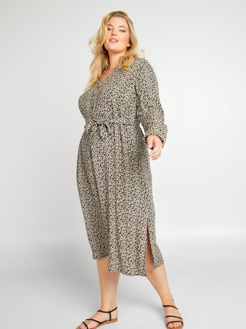 Vestito Svasato Scollo All'americana In Misto Lino Bianco Lana - Foto 11