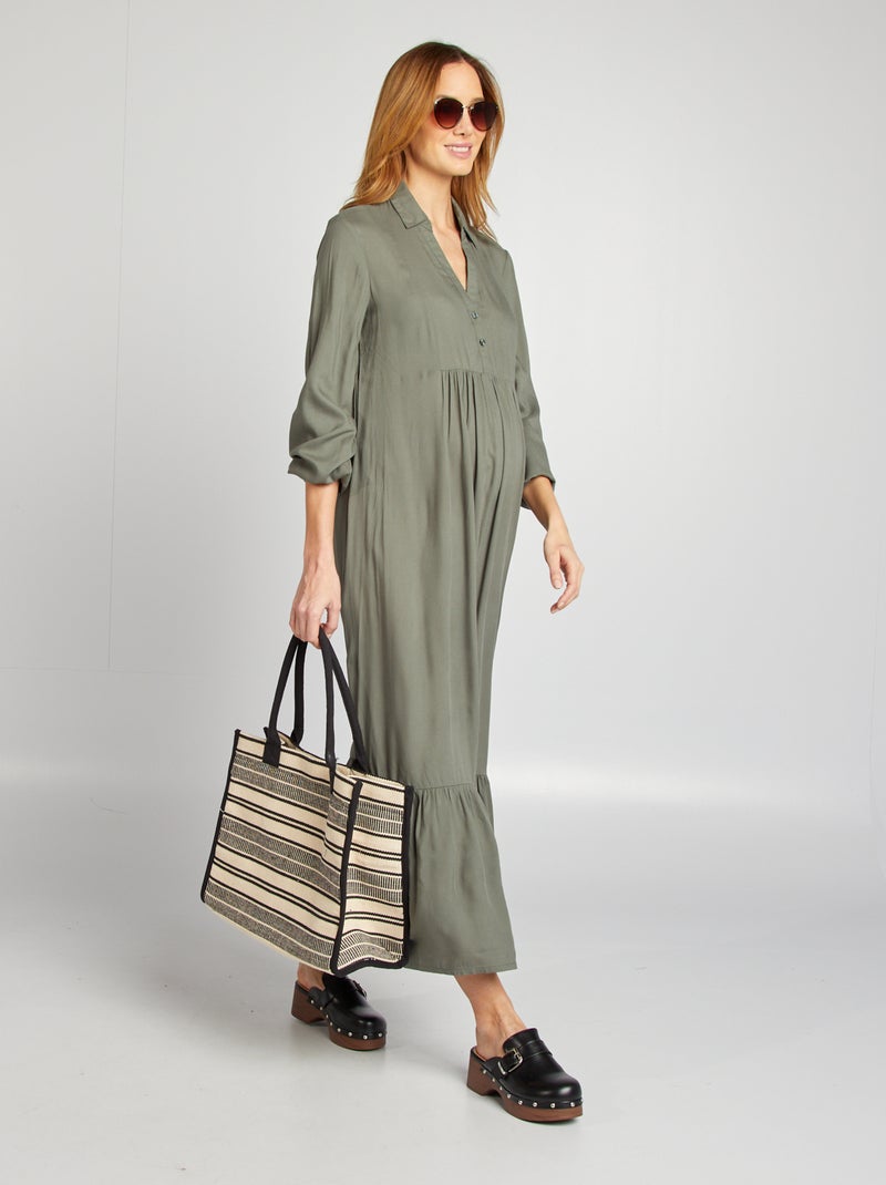 Vestito chemisier premaman VERDE - Kiabi