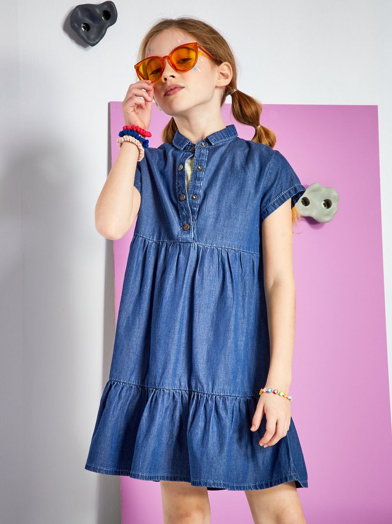 Vestito con balza BLU - Kiabi