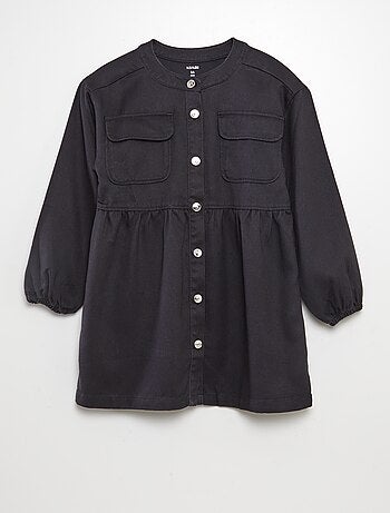 Vestito con bottoni vestito a maniche lunghe - maniche lunghe