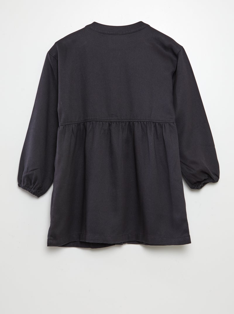 Vestito con bottoni vestito a maniche lunghe - maniche lunghe NERO - Kiabi