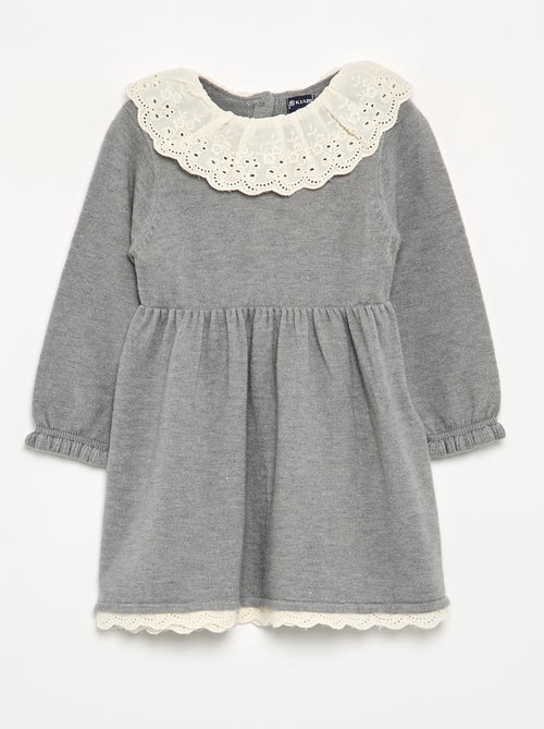 Vestito con collo Claudine + collant - Kiabi