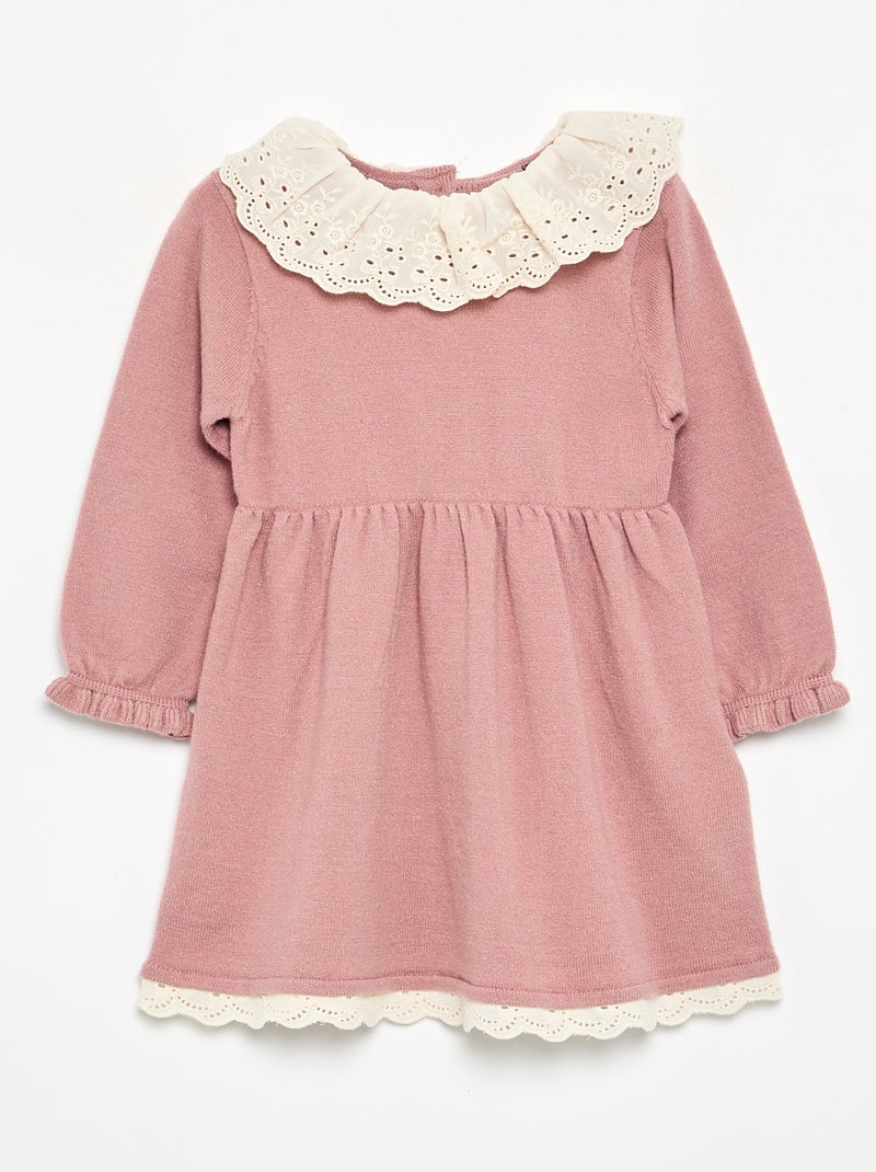 Vestito con collo Claudine + collant Rosa - Kiabi