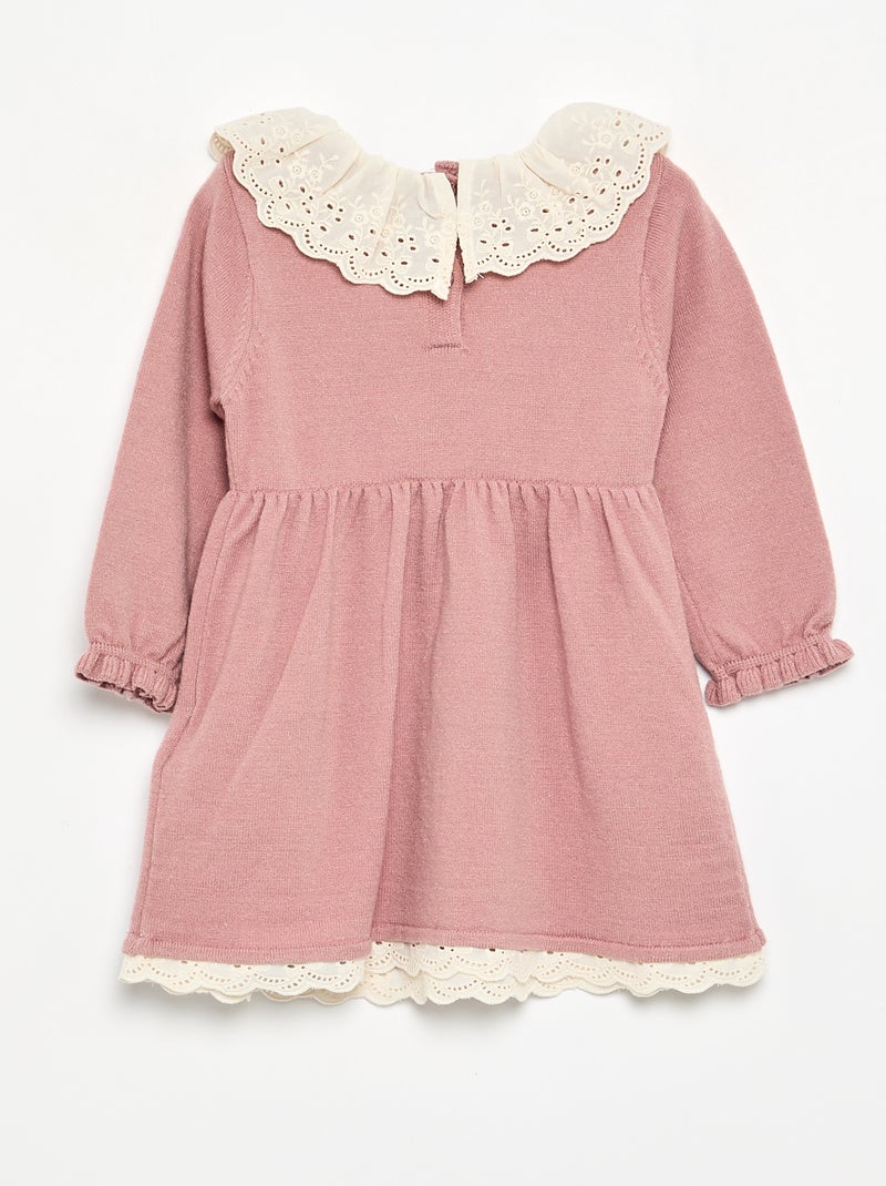 Vestito con collo Claudine + collant Rosa - Kiabi