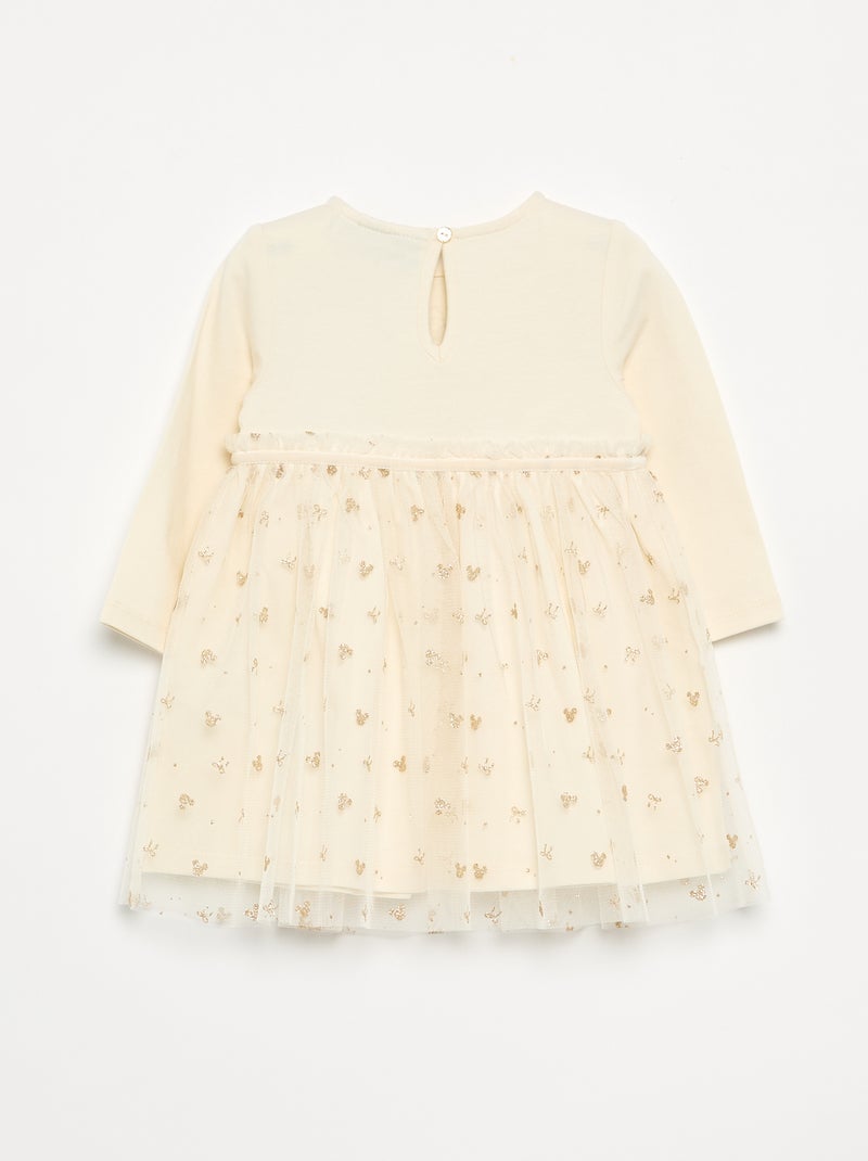 Vestito con gonna in tulle "Minnie" "Disney" Bianco - Kiabi
